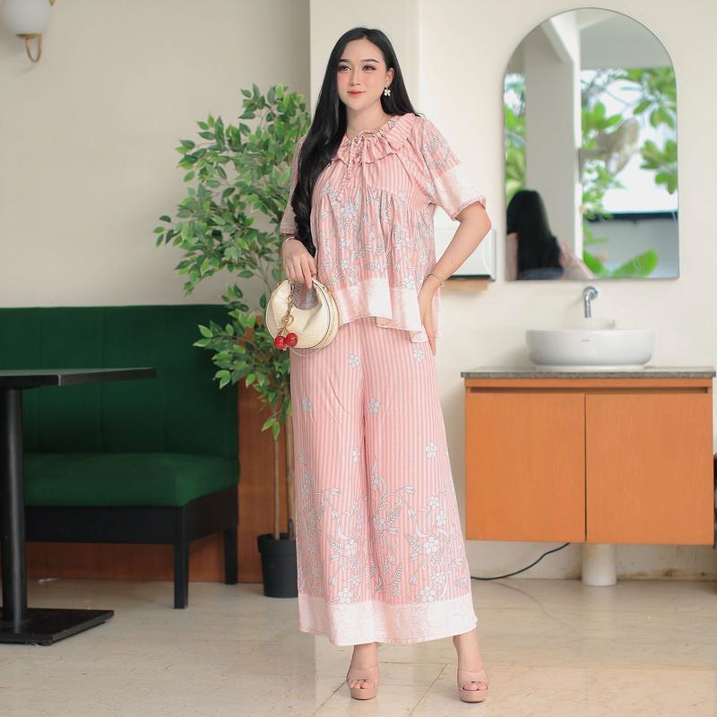 [Homewear Jenna] Setelan Oneset Miranda Setelan Rayon Viscose Homewear Busui Bumil 0
