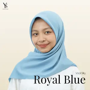 Diskon Promo Spesial Murah | Royal Blue Voal Silky 110x110 cm – Yuni Scarf | Hijab Murah Daily Premium Adem, Ringan,  Anti Gerah & Simpel