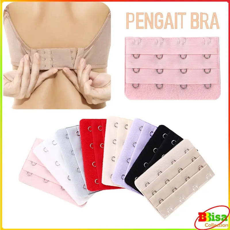 Pengait Tali BH / Penyambung Bra Extension 2 Baris dan 3 Baris/Sambungan Tali BH - Lembut dan Nyaman - Wanita 1