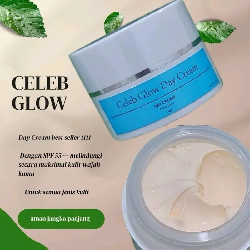CELEB GLOW DAY CREAM WHITENING SPF 50 Perawatan Pencerah Wajah Pelembab dengan Teknologi Terbaru Moisturizer