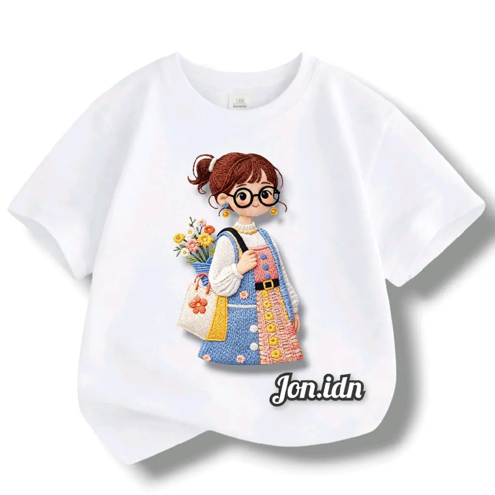 Baju Anak Kartun Kekinian | Sablon Digital Awet | Adem Nyaman Dipakai Pilihan Warna Lengkap Ukuran S M L XL XXL Jon.idn