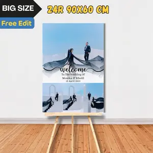 Cetak Foto 30R 60x90CM Dengan Bingkai Modern Besar MDF Kualitas Terbaik Anti Air & Laminasi Hiasan Dinding Kayu Gantungan Mudah Dipasang