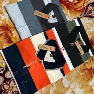 [3PCSKaos Kerah Salur Kantong Pria dan Wanita] - Besua Production