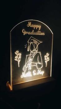 Product Review of Lampu hias ukiran akrilik untuk hadiah, kado, pernikahan, wisuda, lamaran, dan ulang tahun White from C**n B**i 0