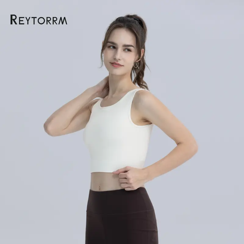 Reytorrm LYCRA Sport Bra Push Up BH Pakaian Olahraga Kekuatan Tinggi Shockproof Fitness Vest Running Yoga Bra.（WX020) 5