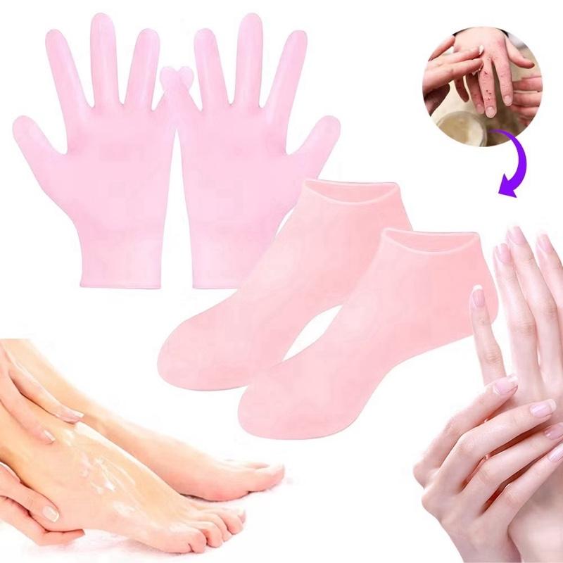 Tất Ủ Chân Tay Silicon Ủ Kem Dưỡng Ẩm Chống Khô Da Nứt Nẻ Gót Vớ Ủ Chân Tay Giúp Bảo Vệ Da Dưỡng mềm da
