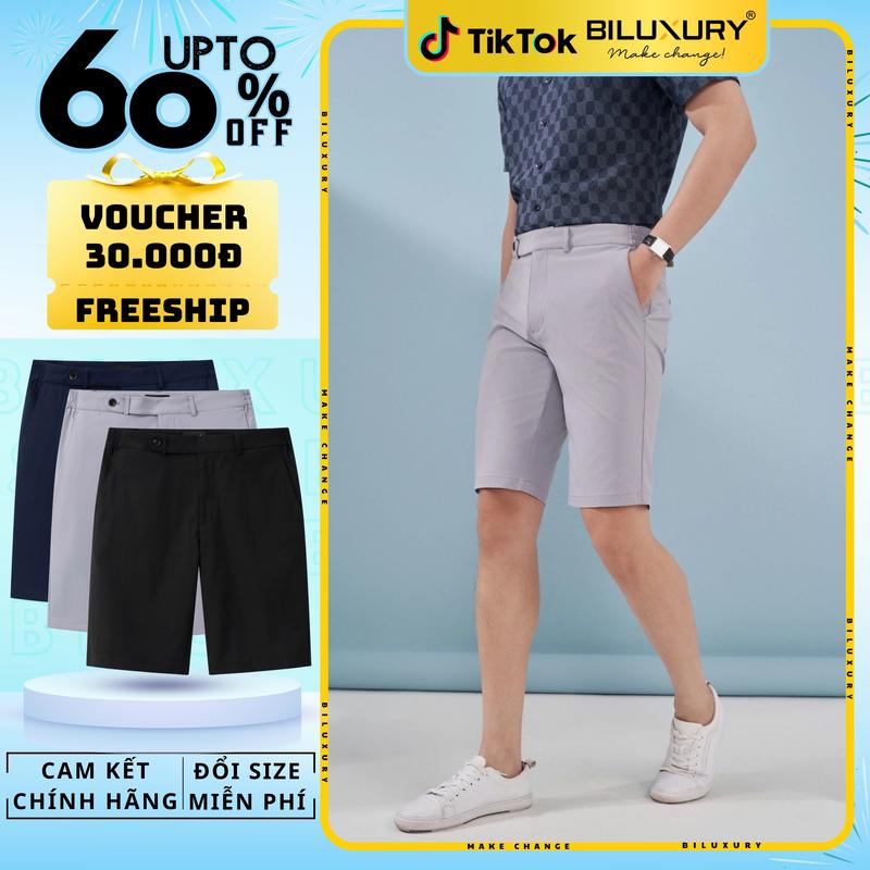 [HÀNG MỚI 2025] Quần Ngố Kaki Biluxury 9QNKT501 Bền Màu, Co Dãn, Thấm Hút Mồ Hôi Tốt Form ôm vừa người năng động trẻ trung Nam Menswear