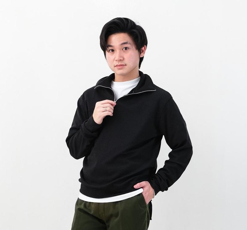 Upper Zip Jacket | Outer Jacket Pria Knit | Kaos Pria Berkerah Half Zip - C6 1