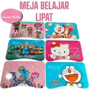 Meja Belajar Lipat dengan Handle dan Banyak Pilihan Karakter untuk Aktivitas Belajar - Furniture