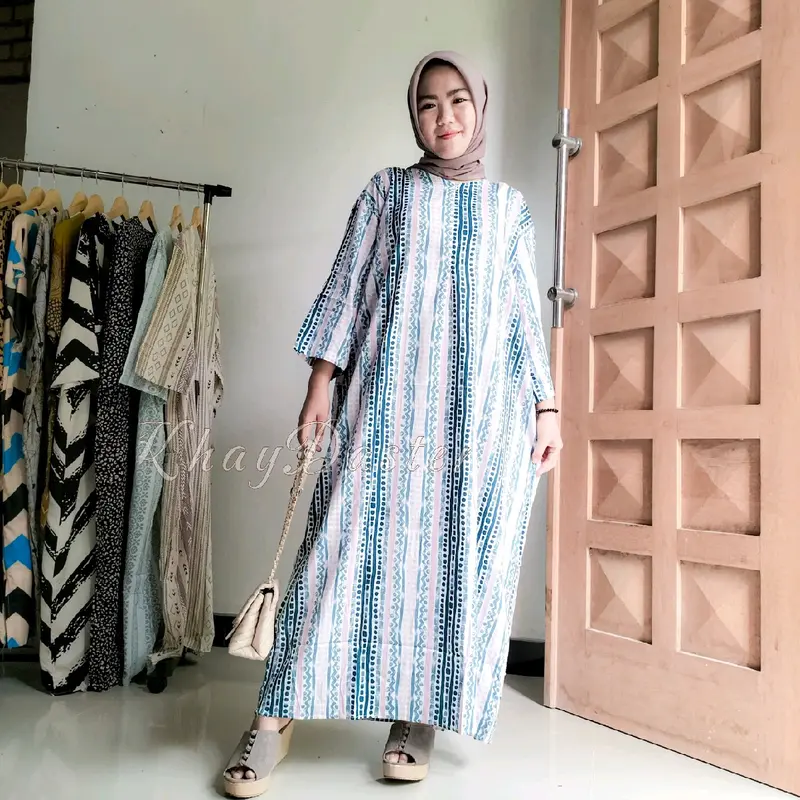 Daster Kekinian Rayon Premium Busui Friendly Ld 120 Pj 125 Murah Motif cantik 4