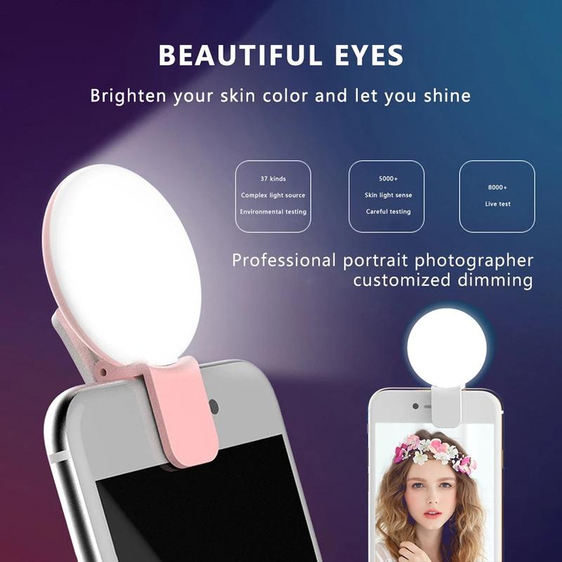 Đèn pin mini, cho điện thoại di động, đèn LED, phát sóng trực tiếp, để chụp ảnh, ánh sáng làm đẹp 5