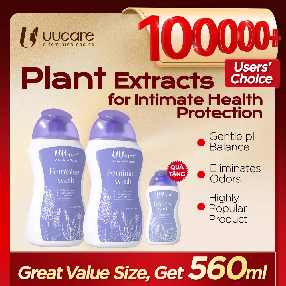 [LIVE] UUcare Lavender Antibacterial Feminine Wash 250ml*2 Free Trial Pack 60ml Hydrating Scented Smooth Moisturizer Comfort Moisture