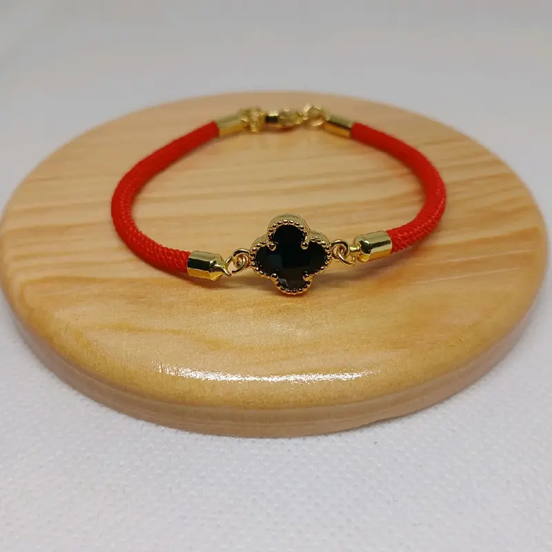 Gelang Tali Motif Cloverr Warna Warni Gelang Hoki Bracelets 7