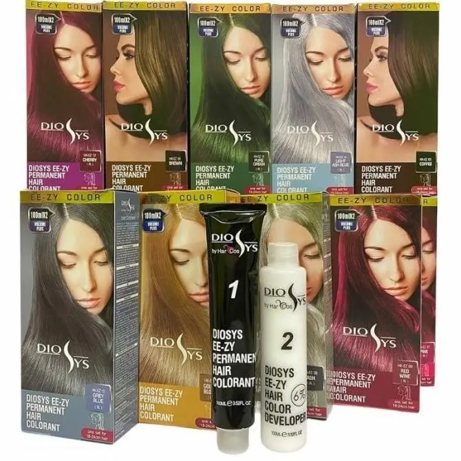 Diosys Hair Color permanent 100ml colour colorant cat rambut DIOSYS pewarna rambut BPOM 100 ML