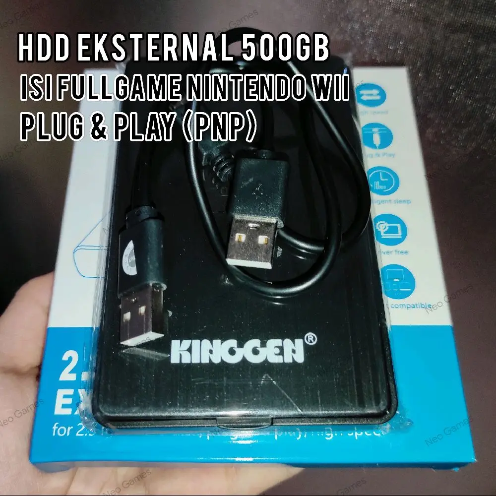 HDD Eksternal Nintendo Wii Fullgames lengkap (Plug & Play!)