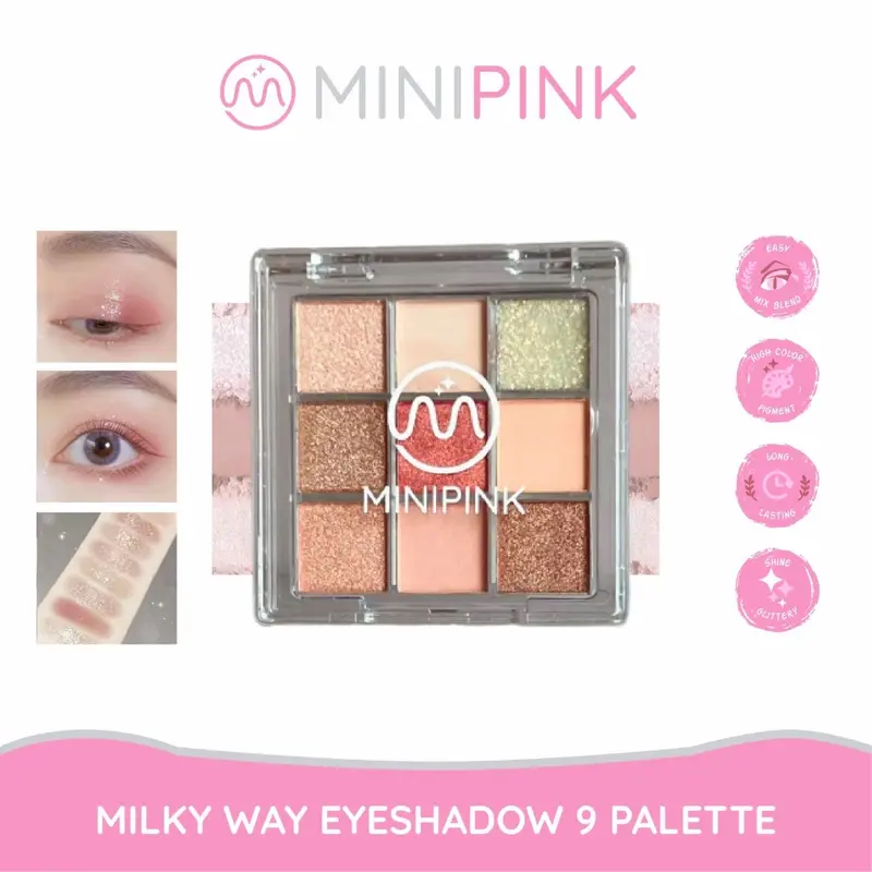 DIKALU NUDE Matte Eyeshadow Korean Palette 9 Warna Matte Smokey Pigmented XX036 3