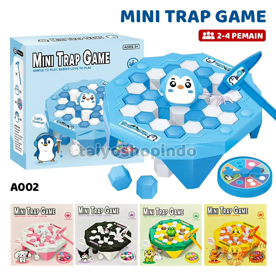 TAIYO Mini Trap Board Game Ketok Balok Permainan Strategi Keluarga dan Teman Ice Breaking Out Mainan Anak