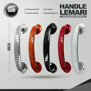 Gagang Tarikan Kunci Pintu Handle Lemari, Laci, Kichen set bahan Almunium ukuran 12 cm model rintik Bulan 5 warna pegangan