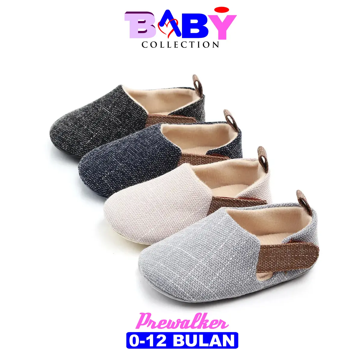 Sepatu bayi laki laki & perempuan PREWALKER BABY SHOES MOTIF KOGAWA 3 Pilihan warna untuk si buah hati belajar jalan KEREN & LUCU (recommended) nyaman di Kaki si buah hati