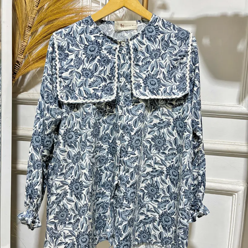 BLOUSE DEWASA | Awana Aluna Top | Atasan Baju Ibu Tangan Panjang 7