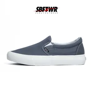 SABA Vintage Slip On Grey - Sepatu Sneakers Sepatu Kasual Pria Sepatu Kasual Wanita