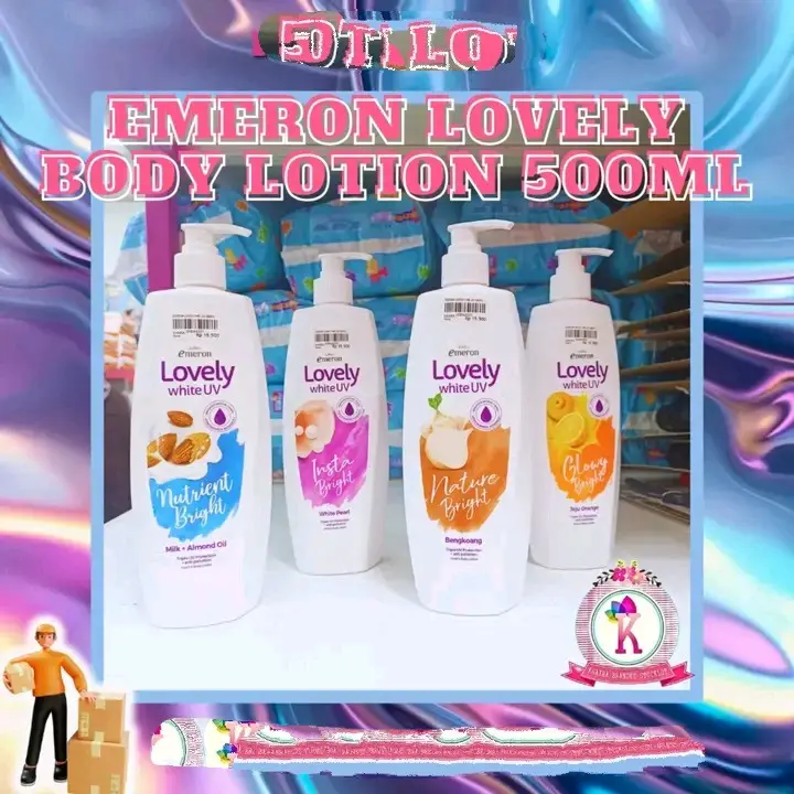 Emeron Lovely White Hand Body Lotion Smooth White UV 500ml  BESAR ya Handbody Mencerahkan