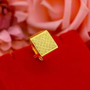 New Vietnamese gold frosted square men's ring-NJZ-8-MLJ8-1