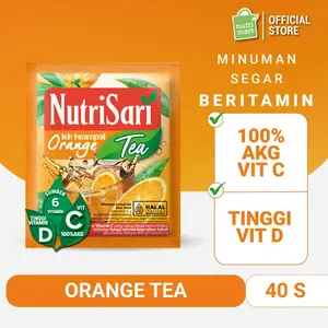 NutriSari Tea Series 40 Sachet – Lemon / Lychee / Orange / Apple - Teh Alami Tinggi Vitamin C Vitamin D