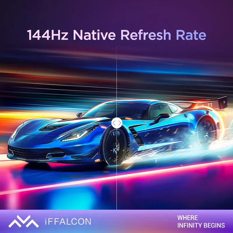 iFFALCON by TCL 65 inch U75 NEW Series Google TV (Android 12) Smart Digital - GAMING TV - 144Hz Native Refresh Rate - 288Hz VRR - AiPQ Pro Processor - Dolby Audio - Google Play/Netflix/YouTube/Disney+ Hotstar/Prime Video - WiFi/Bluetooth 1