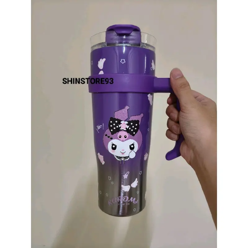 Botol minum stainless motif tumbler motif sedotan stainless 1200ML 7