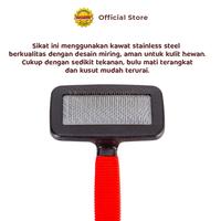 Gambar Sikat Bulu Anjing & Kucing Pegangan Karet | Slicker Brush Anti Kusut & Rontok - Small dari Octagon Pet Indonesia Kota Surabaya 2 Tokopedia