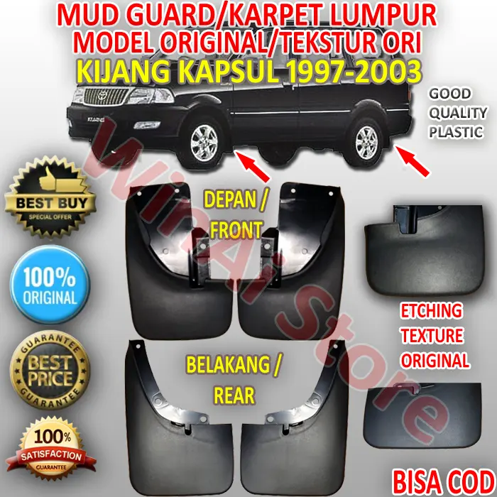 MUDGUARD/KARPET LUMPUR KIJANG KAPSUL/LGX/LSX TAHUN 1997 SAMPAI 2003 MODEL ORI