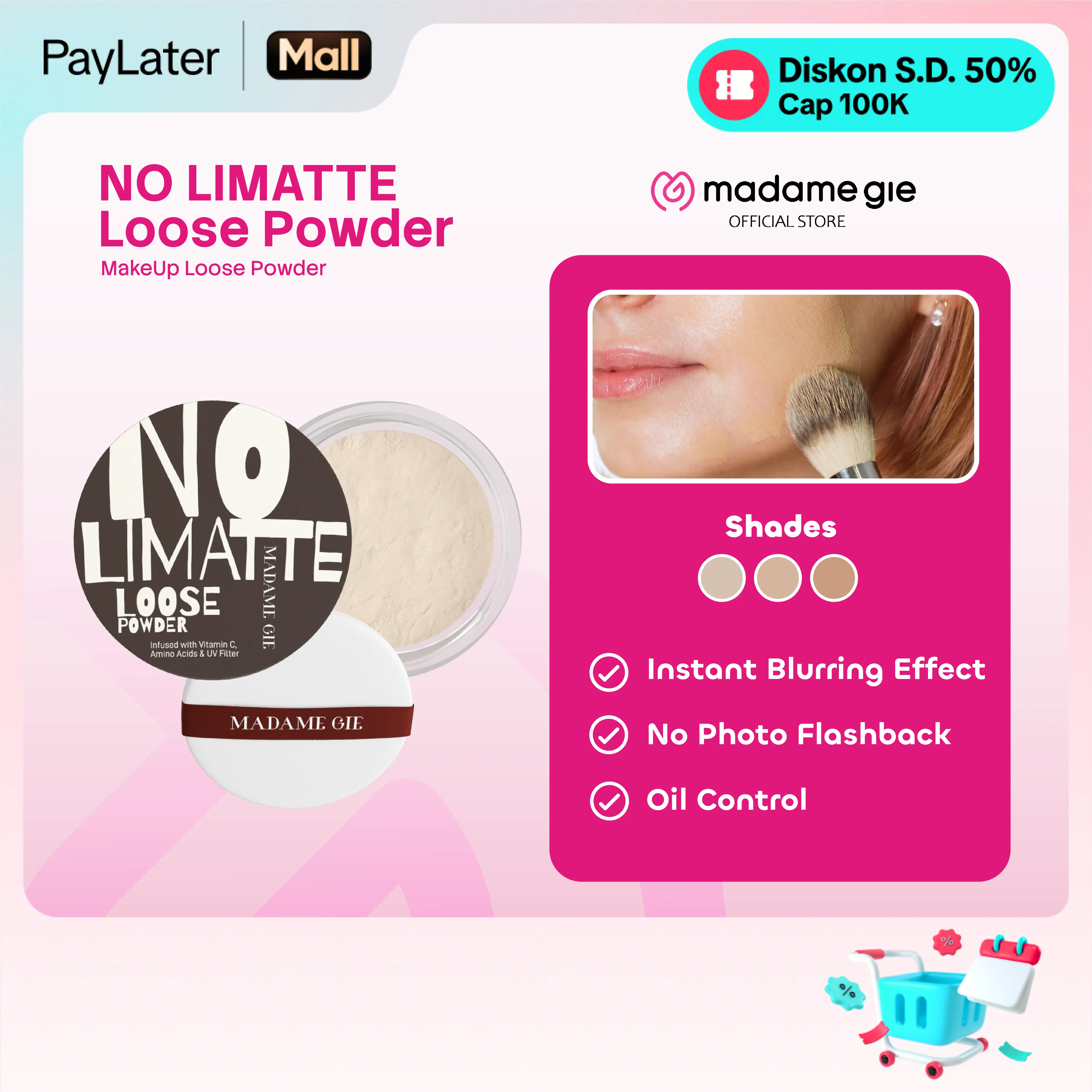 Madame Gie No Limatte Loose Powder - Soft Matte Finish