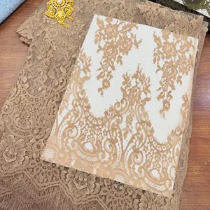 Kain kebaya metalik import lace