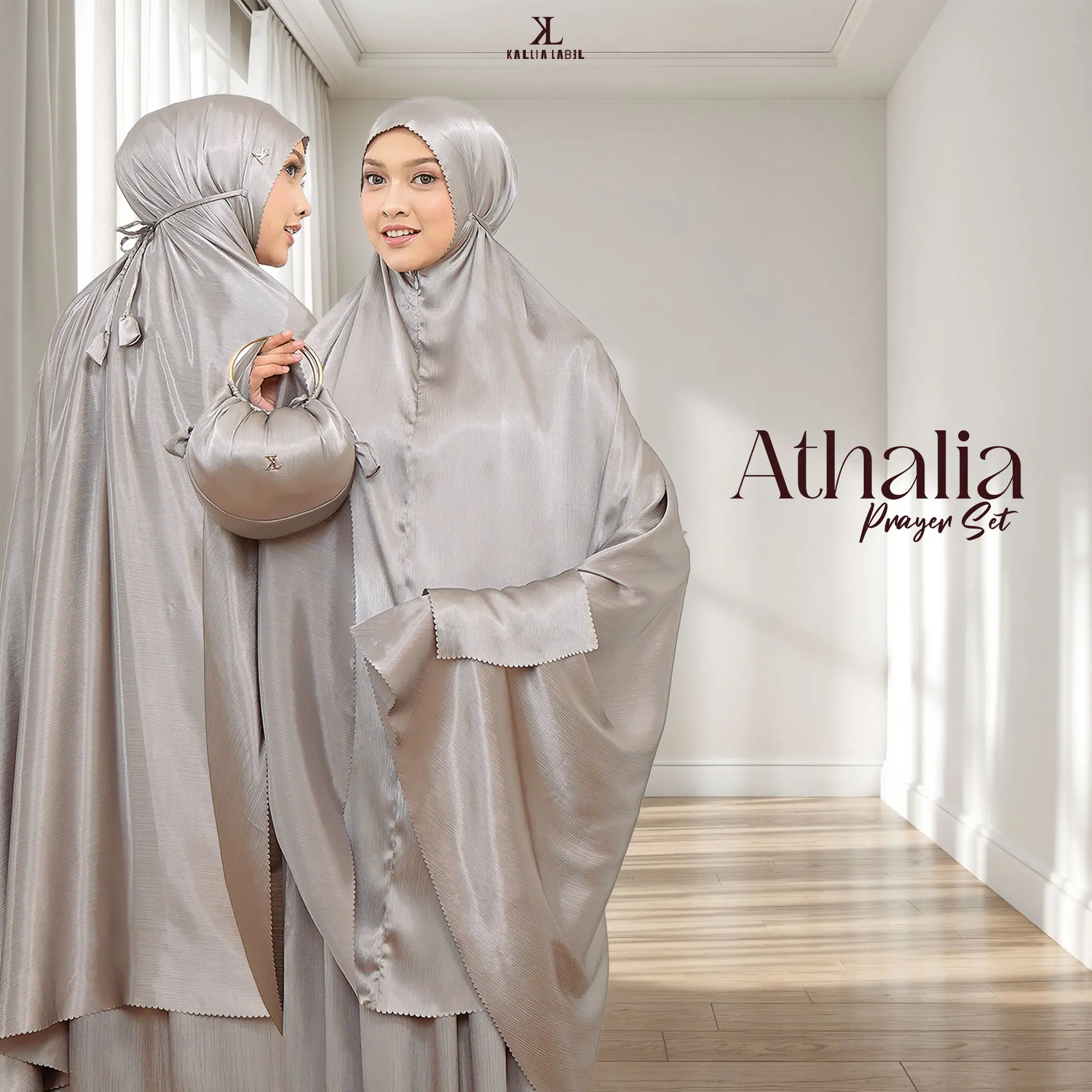 Athalia Prayer Set | Mukena Premium by Kallia | Packaging with box