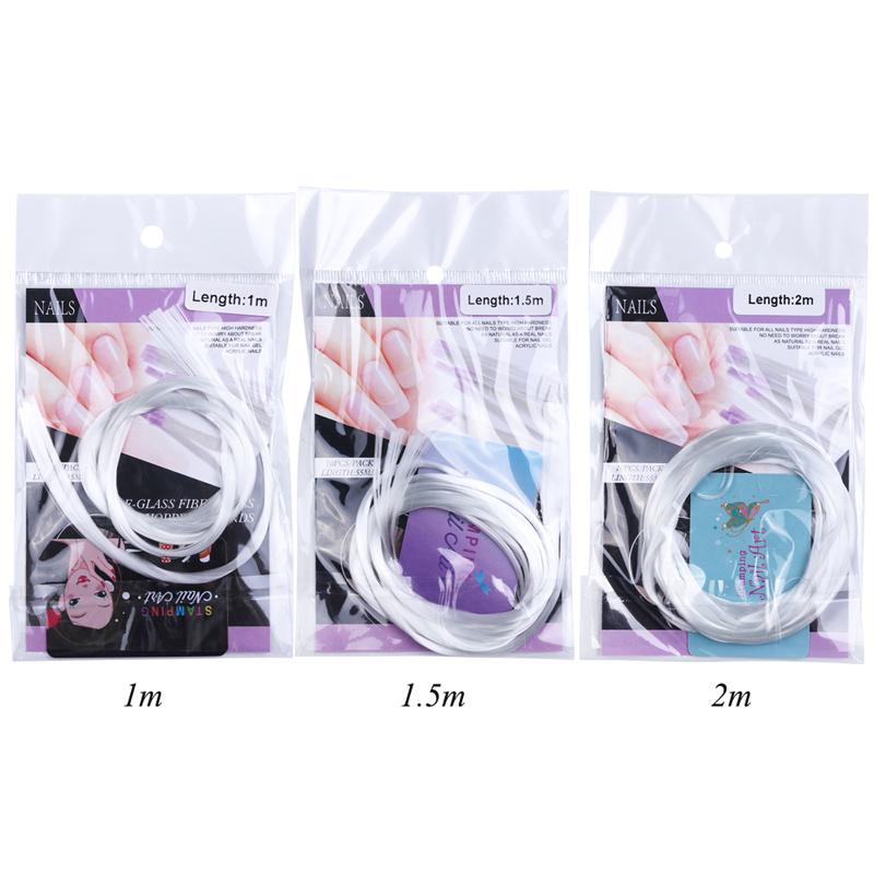 10Pcs/1M/1.5M/2M Professional Silk Fiberglass Nail Form Acrylic Tips Extension Gel Nail Accessory Glass Fiber Nail Extension Paper Tool 3