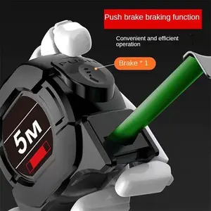 Meteran 5 Meter Neon Alat Pengukur Bangunan Otomatis Autostop