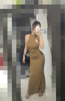 Product Review of V19 - Đầm Body Đuôi Cá Cổ Lọ Dây Kéo Sau Vải Gân Nhuyễn Mỏng Mịn Mát - Ngọc Lucie from M** T** 0