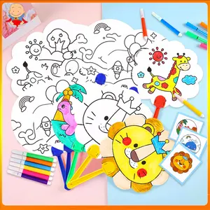 Kipas Tangan DIY dengan Praktek Mewarnai Kertas Artpaper Tebal, Souvenir Ultah Anak