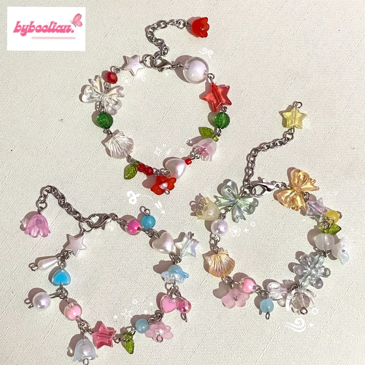 Gelang y2k | Gelang Manik Rantai | Beads Bracelet | Gelang Paku 9