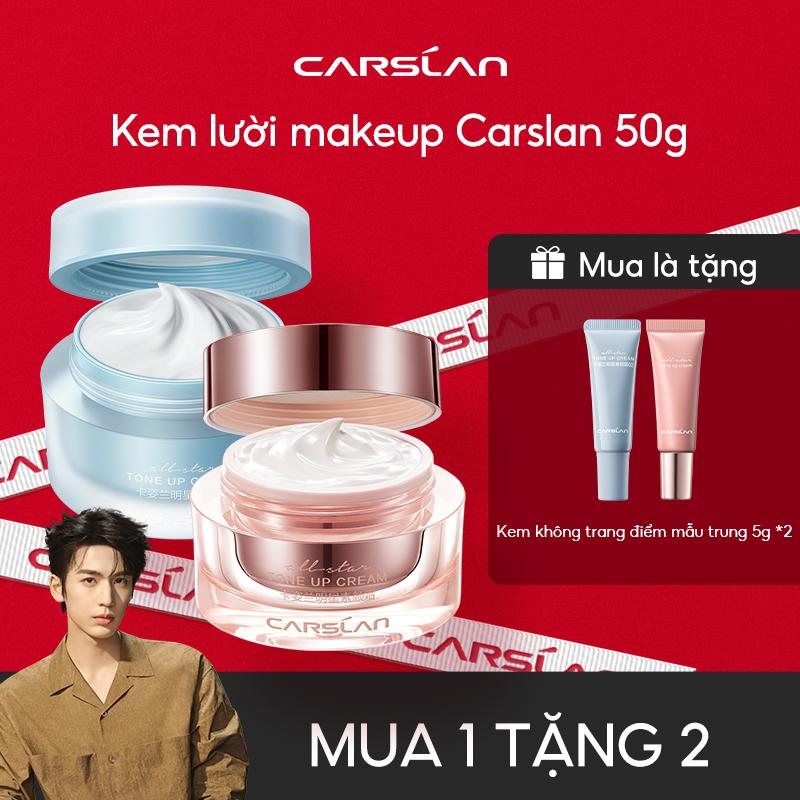 [KOL] Kem lười makeup Carslan, Nâng tone tức thì Mỏng nhẹ ẩm mịn suốt 50g+[Mua 1 tặng 2] Kem nâng tông tone 5g*2