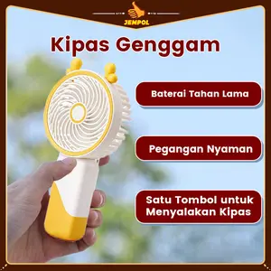 JEMPOL Kipas Angin Genggam Mini Portable USB / Mini Fan Portabel Stand  / Kipas Mini Portable Kecil / Kipas Angin Mini Genggam Rechargeable USB / Kipas Angin Mini Cute Karakter / Kipas Portable USB