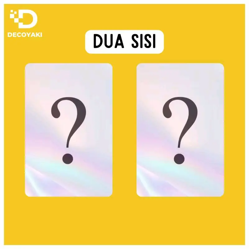 custom photocard hologram cetak 2 sisi