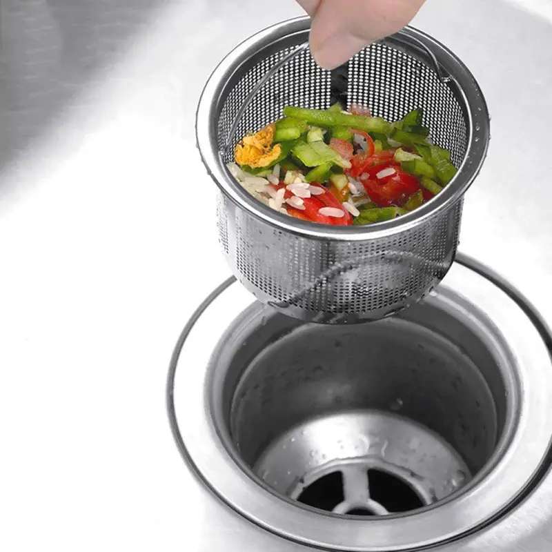 Saringan Wastafel Stainless Steel 304 Anti Karat Tahan Lama Universal Ukuran Sink Saringan Kotoran Kitchenware Filter Wastafel Premium 304 Solusi Anti Mampet Tampilan Elegan Kitchenware