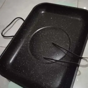 Kafiinmal Panggangan Multifungsi BBQ Elektrik Low Watt 300-600 WATT Panci Listrik Pemanggang Grill Electric Anti lengket Persegi Panjang