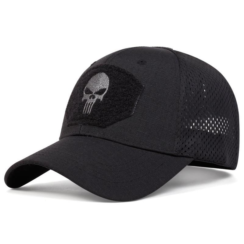 Product Introduction of 2024 Dragon Year New Popular Military Fans Outdoor Camouflage Baseball Mesh Cap Special Forces Tactics Camouflage Hat Skull Sun-Proof Velcro Peaked Cap Sports Outdoor Hat 12