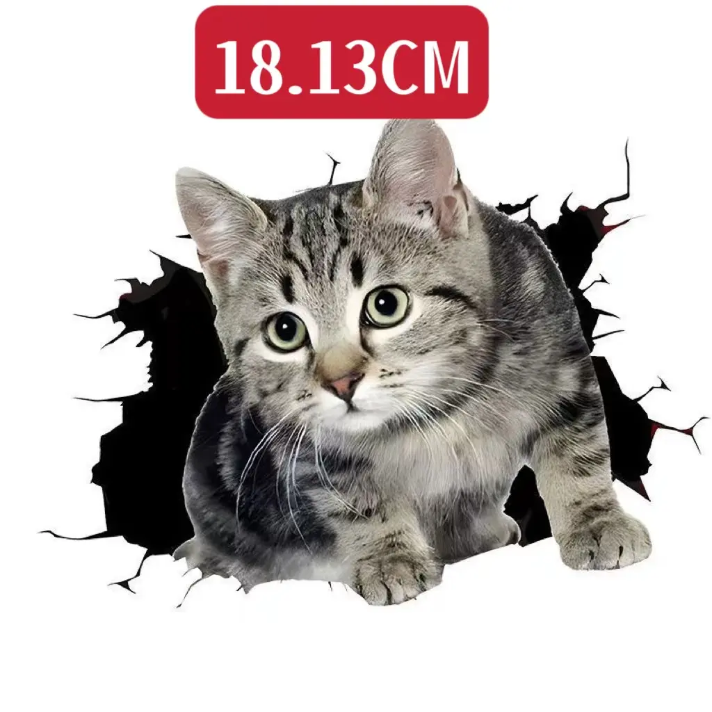 Factory Direct Sales.Wholesale and Retail.3D Stereoscopic Kitten Car Sticker Creative Personality Cute Funny Cat Covering Car Body Rear Scratches and Scuffs Sticker
