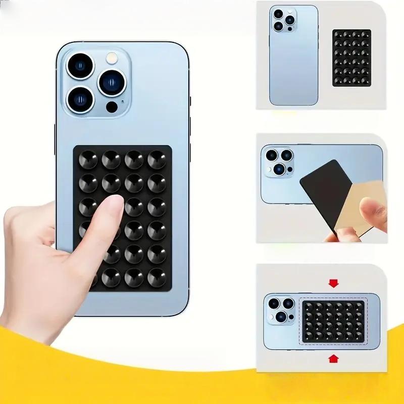 Phụ kiện điện thoại thông minh silicon miếng dán hút chân không chống trượt giữ điện thoại chắc chắn trên mọi bề mặt phẳng dễ lắp đặt không cần dụng cụ