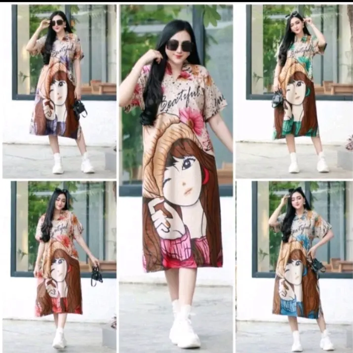 Daster sofiah kerah kekinian, rayon busui