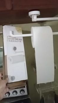 Product Review of Kitchen Tissue Holder Gantungan Tissue Dapur Tissue Besar Handuk Towel Rack Plastik Putih from a**a 1